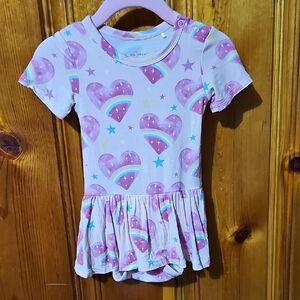 Posh Peanut Pink and Rainbow Baby Dress